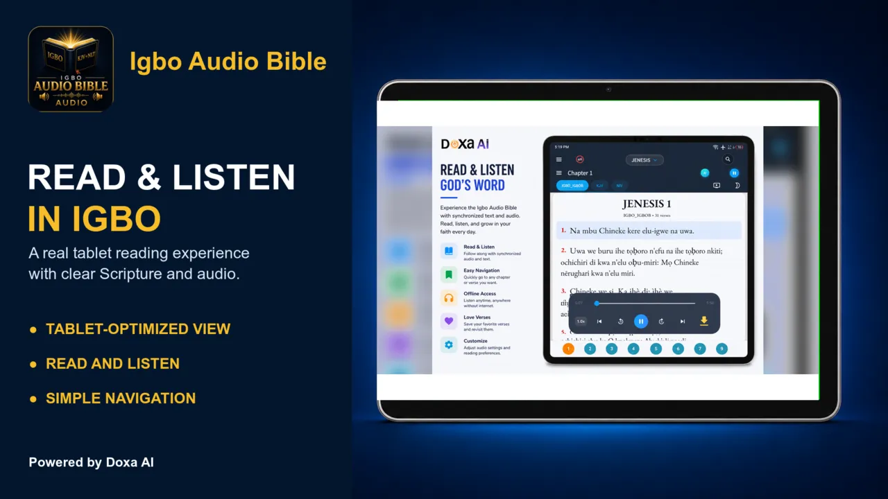 Igbo Audio Bible tablet screenshot