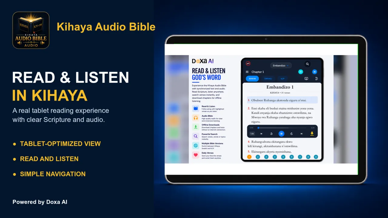 Kihaya Audio Bible tablet screenshot