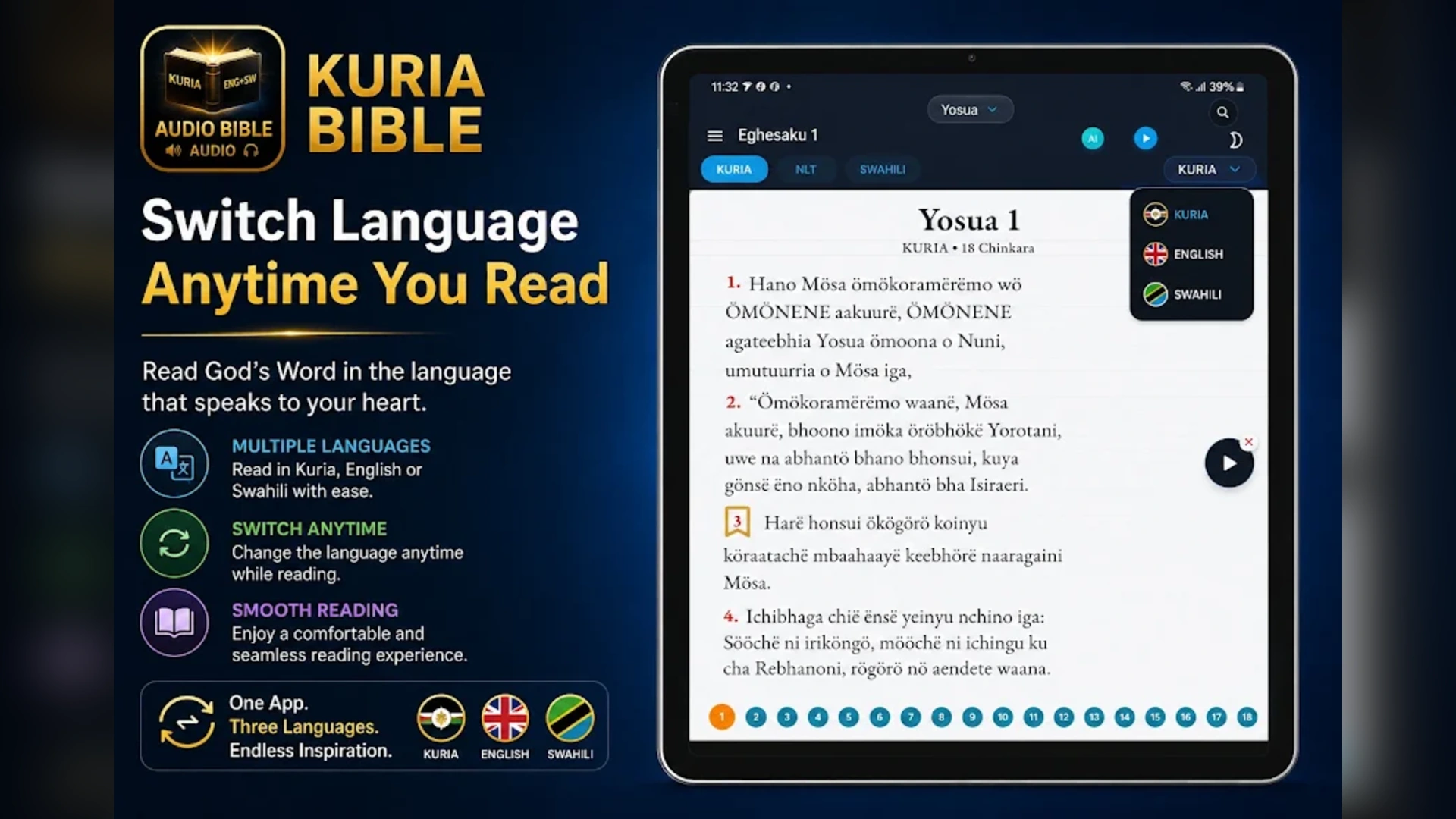 Kuria Audio Bible tablet screenshot