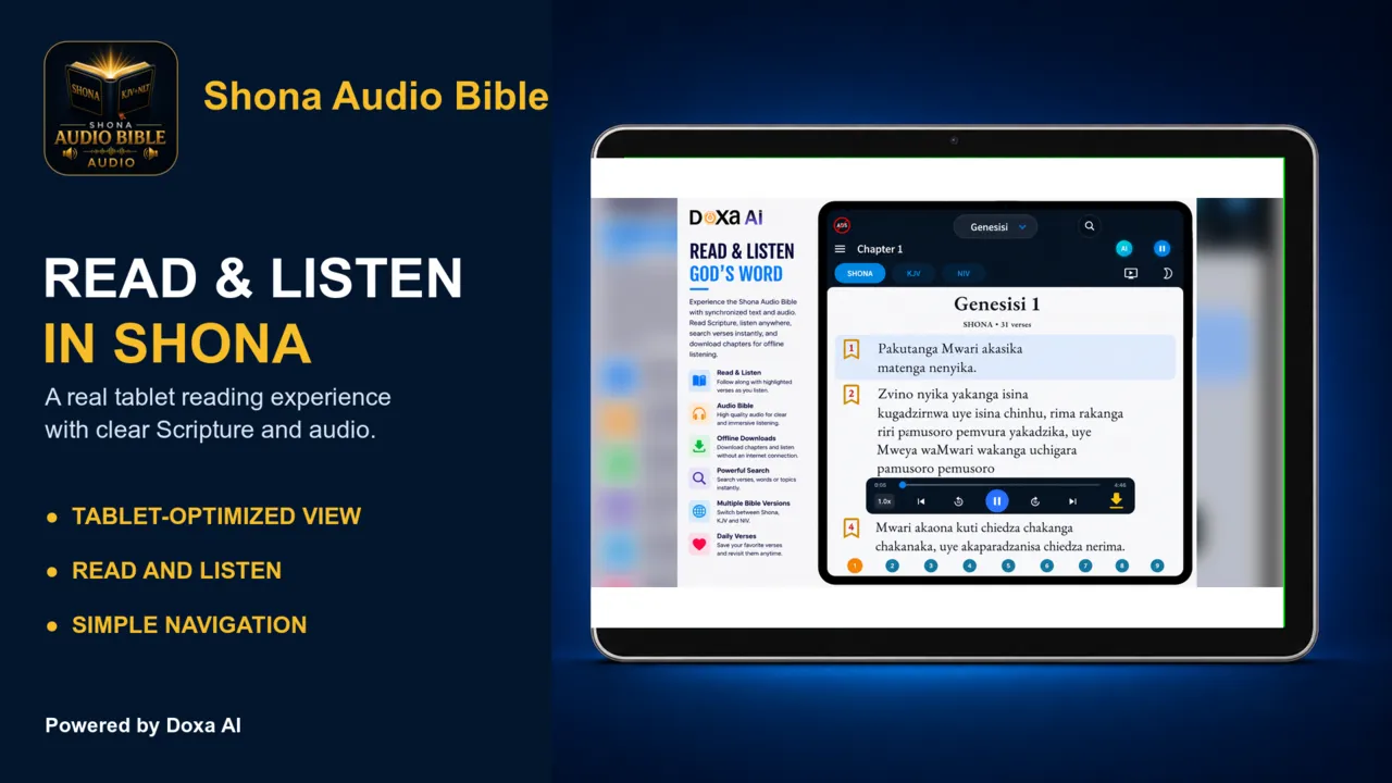 Shona Audio Bible tablet screenshot